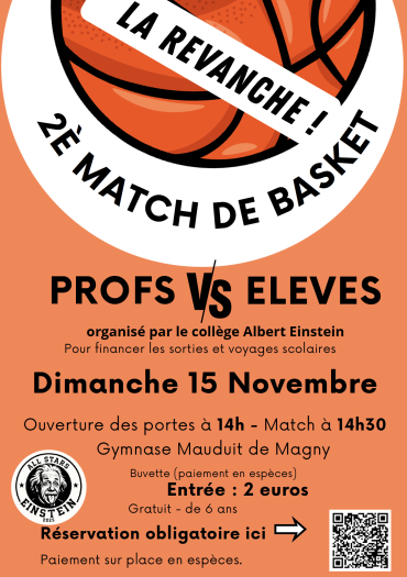 Basket Prof / élèves College Albert Einstein