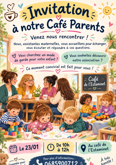 Flyer d’invitation du café parents 