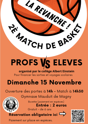 Basket Prof / élèves College Albert Einstein