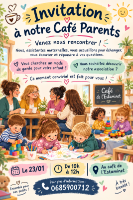 Flyer d’invitation du café parents 