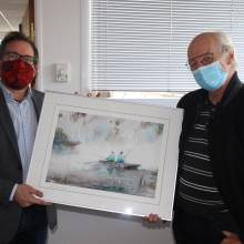 Patrick Pogu offre une œuvre à la Ville