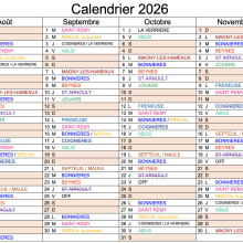 Détail des rotations du bus PMI - Juillet à décembre 2026