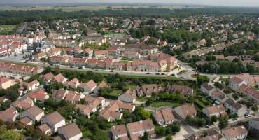 Vue aérienne de MLH - Centre bourg