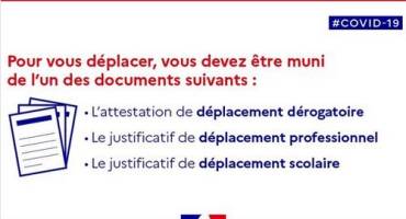 Attestation pour vous déplacer Oct 2020