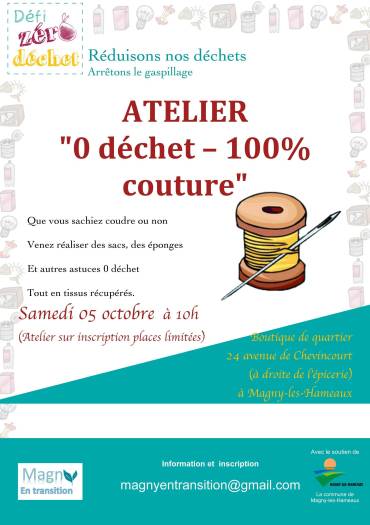 Atelier 0 déchet - 100% couture