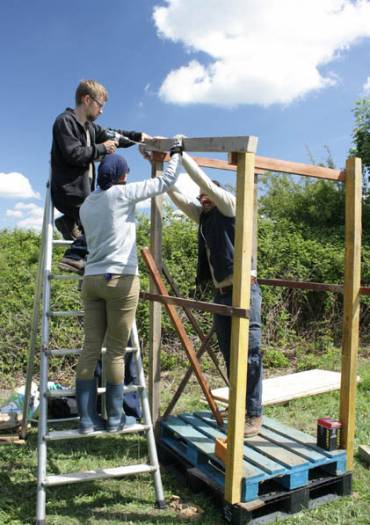 Une de nos actions : construction de toilettes sèches