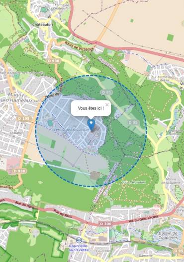 1 Km autour de chez sois - Géolocalisation