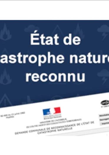 Etat de catastrophe naturelle