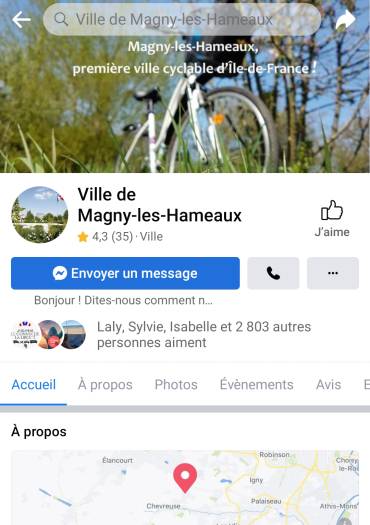 Facebook de la ville de Magny-les-Hameaux