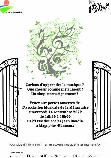 Vous voulez essayer un instrument ? rencontrer l'équipe pédagogique ? alors n'hésitez pas à venir nous rencontrer mercredi 14 septembre entre 16h30 et 18h00