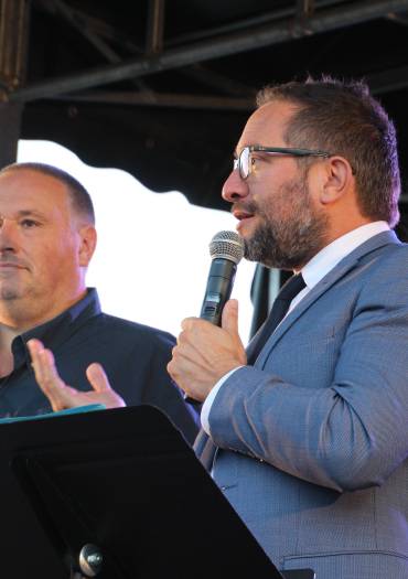 Photo des discours de M. le Maire et de M. Boutier