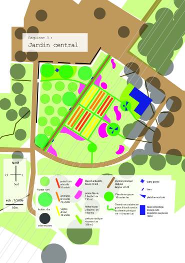 Esquisse du projet N°3 plébiscité par la population