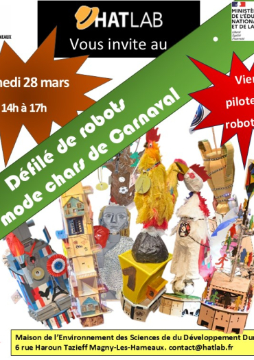 Viens au Carnaval piloter un robot-char