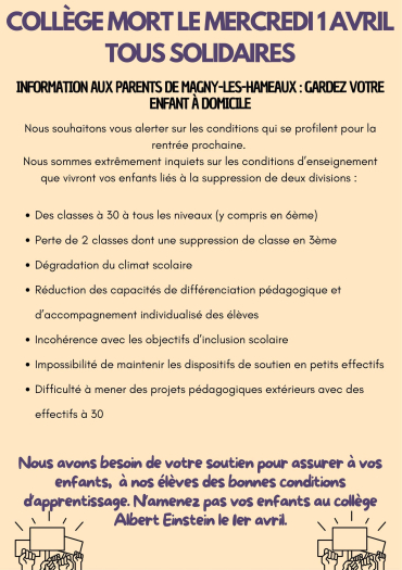 affiche collège mort