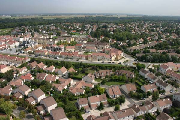 Vue aérienne de MLH - Centre bourg