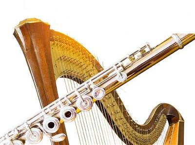 Harpe et flute