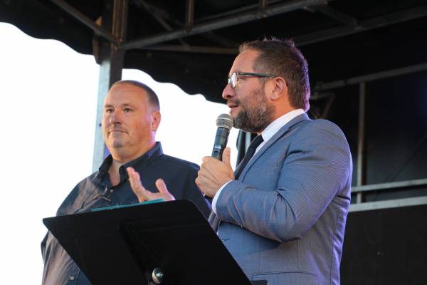 Photo des discours de M. le Maire et de M. Boutier