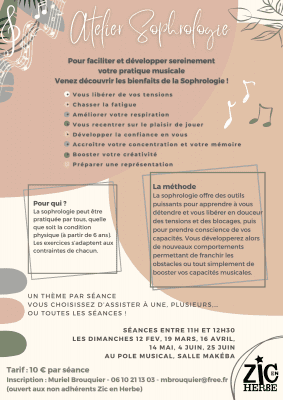 Flyer Sophrologie - Zic en herbe