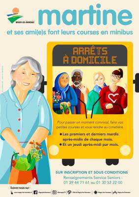 Courses et cimetière en minibus