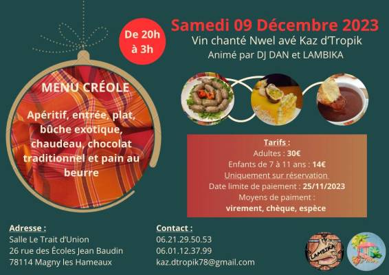 Soirée traditionnelle de Noël antillais