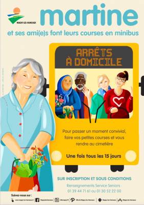 Courses et cimetière en minibus