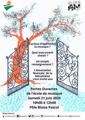 L'Association Musicale de la Mérantaise vous invite à découvrir les instruments enseignés au sein de son école.