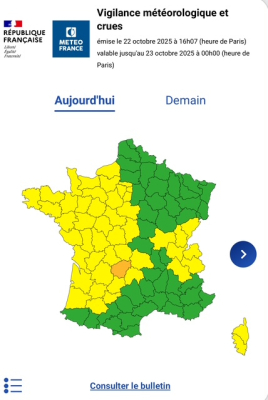 Bulletin alerte jaune