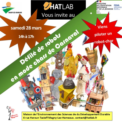 Viens au Carnaval piloter un robot-char