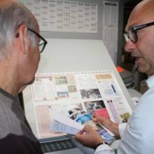Visite de l'imprimerie "Le réveil de la Marne" par le comité de rédaction du N°200