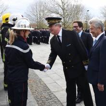 Cérémonie officielle de la passation de commandement du centre d'incendie et de secours de Magny-les-Hameaux.