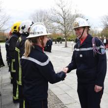 Cérémonie officielle de la passation de commandement du centre d'incendie et de secours de Magny-les-Hameaux.