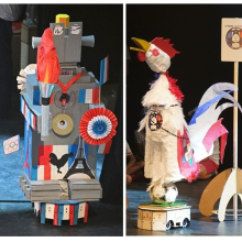 Lors du Carnaval de robots le 3 juillet 2025, 8 équipes ont participé au concours. Nous avons pu admirer 8 robots décorés en mode char de carnaval sur les valeurs du Sport et de le République.