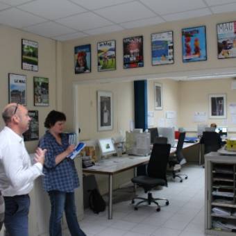 Visite de l'imprimerie "Le réveil de la Marne" par le comité de rédaction du N°200