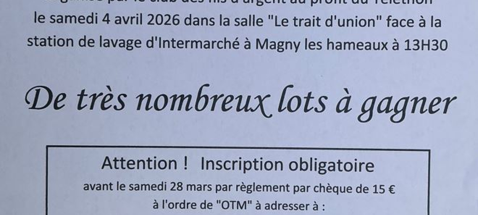 Tournoi de cartes avril 2026