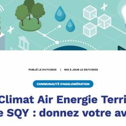 Plan Climat Air Energie Territorial de SQY : donnez votre avis