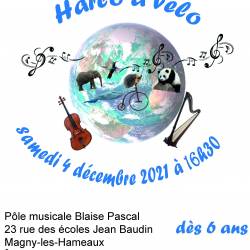 Harlo à vélo spectacle musical jeune public