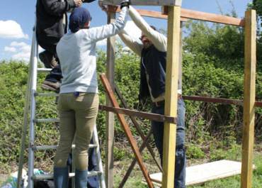 Une de nos actions : construction de toilettes sèches