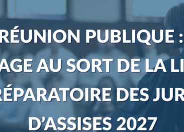 Tirage au sort du jury d'assise 2027