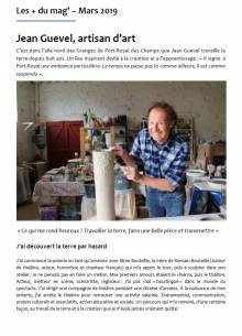 Les + du mag - Mars 2019 - Jean Guevel, artisan d’art